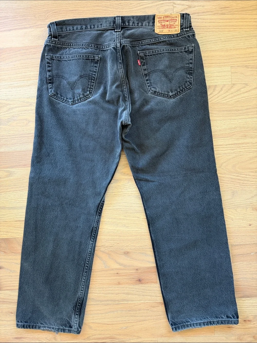 Vintage Levi’s 505 Black Jeans Men’s 36x30 Regular Fit Straight Leg Made in Mex